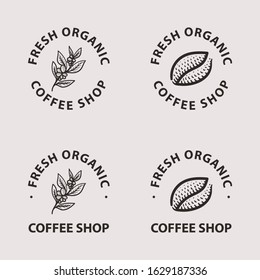 Hand Drawn Coffee Logo Set Collection