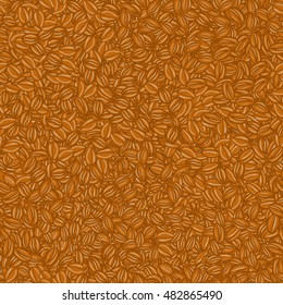 Hand drawn coffee seamless pattern. Vector illustration.