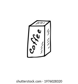 Hand drawn coffee set sketch  illustration. Menu design for cafe, restaurant, coffee shop, doodle design.