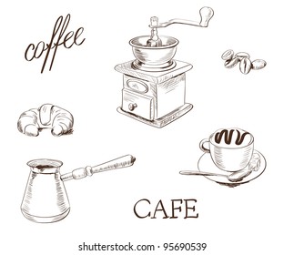 コーヒーミル のイラスト素材 画像 ベクター画像 Shutterstock