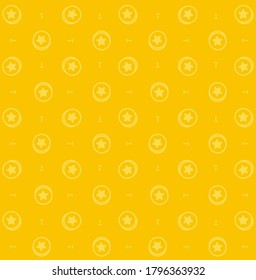 Hand drawn coin star pattern background