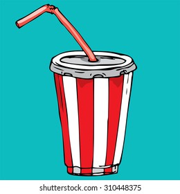 Hand drawn cola (soda) cup