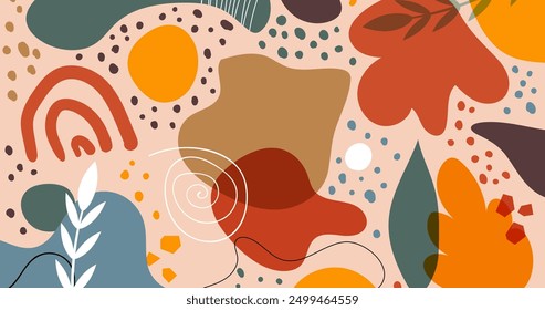 Hand drawn collage background vector design in eps 10