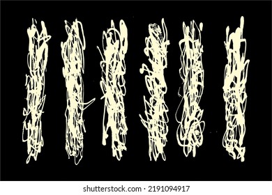 Hand drawn collection of abstract ink lines and brush strokes. Collection of grunge graphic illustrations for banner templates. vector paint pattern