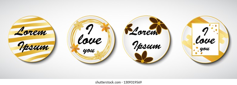 Hand drawn collection with brush lettering. Vector modern calligraphy for greeting cards, posters and planner stickers. Vector illustration