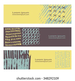 Hand drawn collection of business card.