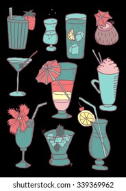 Hand Drawn Collection of Cocktails