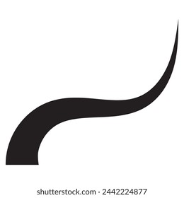 Hand drawn collection of curly swishes, swashes, swoops. Calligraphy swirl. Highlight text elements. Vector file illustration. EPS 10