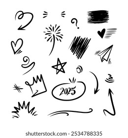 Handgezeichnete Sammlung von Doodle.