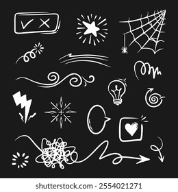 Hand drawn collection of doodle.