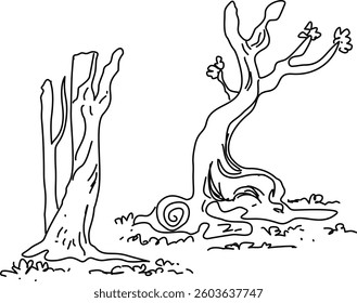 Hand Drawn Collection Of Herbal Leaf Floral Art Doodle Vector Illustration 