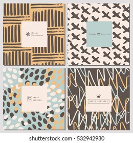 Hand drawn collection of invitation cards.