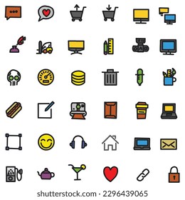 Hand drawn collection set of icons,business icons,vector illustration eps10