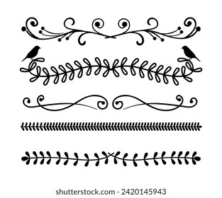 Hand drawn collection of wedding ornaments