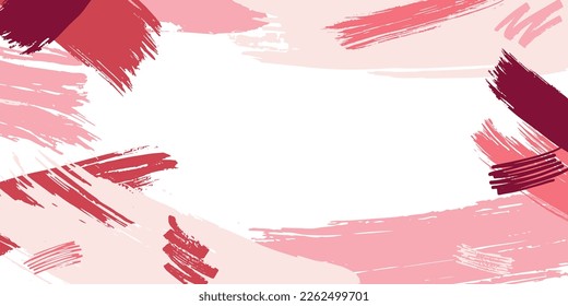 Marco de pincel de color dibujado a mano para medios sociales con lugar para texto. Ilustración de material vectorial para la publicación de plantilla de diseño sobre venta, imagen creativa, banner, volante, afiche, red social. EPS10