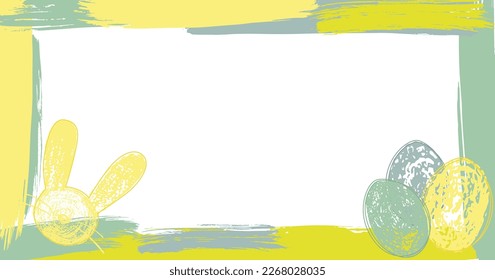 Hand drawn color brush stroke frame for social media with place for text. Vector stock illustration for design template post about sale, creative image, banner, flyer, poster, social network. EPS10