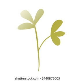Hand drawn color leaf. Cute isolated element. Modern floral compositions. Tropic green branches. Vector stock illustration. Clip art for stationery, web design, wallpaper, card.