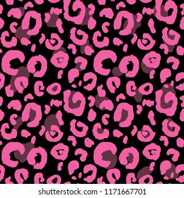 Hand Drawn color leopard print pattern in kids style minimalism. Illustrations Drawing Vector Sketch for textile, print, postcard, text, invitation, poster