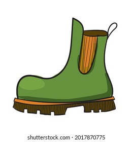 Hand drawn color vector boot.