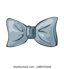 Hand drawn color vector butterfly tie