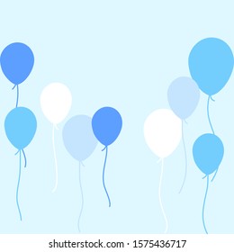 Hand drawn colored balloons, design for Christmas and New Year greeting cards, wrapping paper, invitation, stationery, scrapbook, web site background
