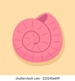 hand drawn colored sea shells ornament illustration
