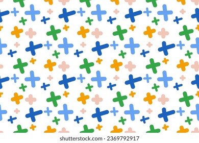 Hand drawn colorful abstract pattern. Creative collage contemporary seamless pattern. Fashionable template for design.