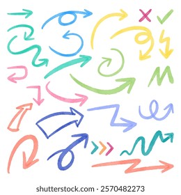 Hand Drawn Colorful Arrow,hand drawn illustration