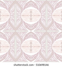 Hand drawn colorful aztec pattern with artistic pattern. Pastel colors. Seamless pattern can be used for wallpaper, pattern fills, web page background,.