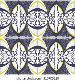 Hand drawn colorful aztec pattern with artistic pattern. Pastel colors. Seamless pattern can be used for wallpaper, pattern fills, web page background,.