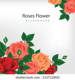 hand drawn colorful background with leaves flower