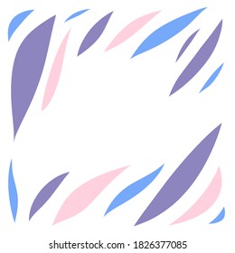 Hand drawn colorful border frame for your concept logo design or social media banner.