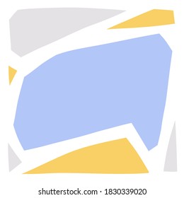 Hand drawn colorful border frame for your concept logo design or social media banner.