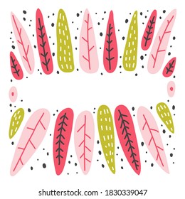 Hand drawn colorful border frame for your concept logo design or social media banner.