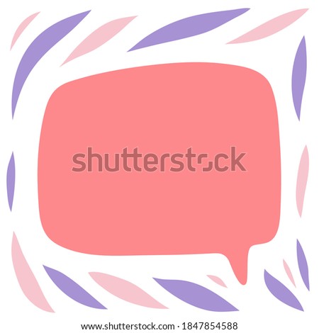 Hand drawn colorful border frame for your concept logo design or social media banner.