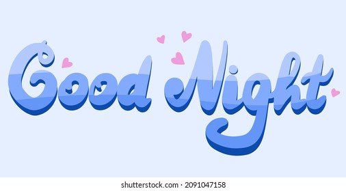 Hand drawn colorful calligraphic lettering of wish good night and sweet dreams. Vector typography poster. Can be used on pillow, bed linen, fabric, stickers, toys. Cute card, poster, banner design.