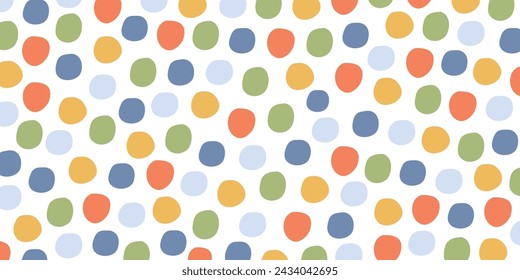 Dibujado a mano colorido creativo doodle estilo abstracto patrón sin fisuras. Fondo creativo para niños. Ilustración de vector