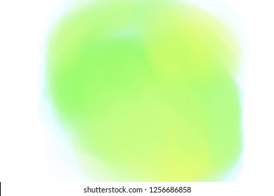 Hand drawn colorful digital spot on isolated white. Colored aquarelle blotch. Watercolour splotch. Paint and ink smudges. Blur stain. Trendy label brush stroke background