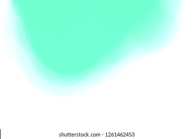 Hand drawn colorful digital spot on isolated white. Colored aquarelle blotch. Watercolour splotch. Paint and ink smudges. Bright blur stain. Trendy label brush stroke background