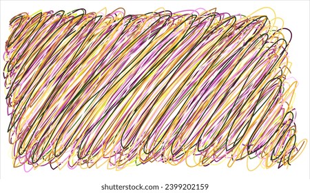 Patrón de doodle colorido dibujado a mano de la línea de doodle del caos. Lápiz, lápiz, lápices de colores, textura, marcador, textura, arte, fondo abstracto...