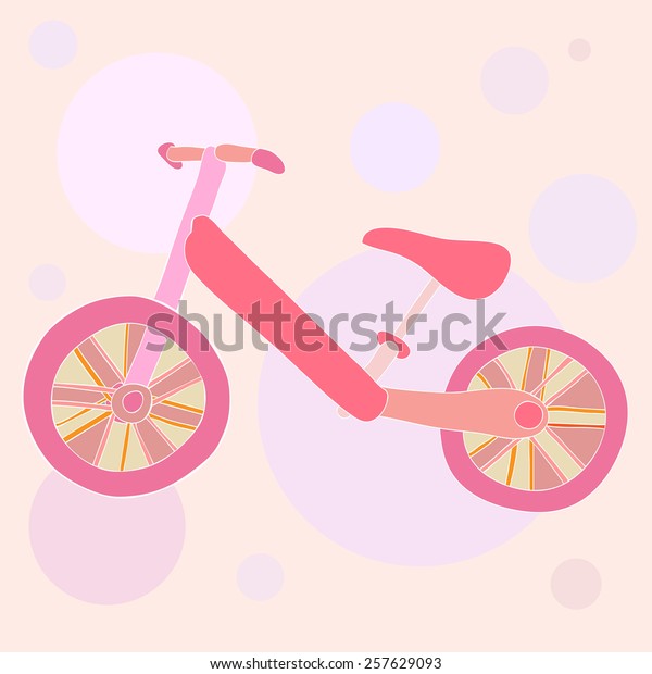 Hand Drawn Colorful Funny Run Bike Stock Vector Royalty Free