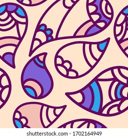 hand drawn colorful hippie abstract background