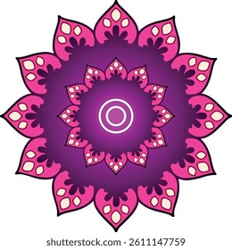 Hand drawn colorful mandala. Vector decorative elements. Oriental pattern, design element for coloring book, tattoo, greeting card, yoga and meditation. Ornate Circular Mandala Multicolor Designs