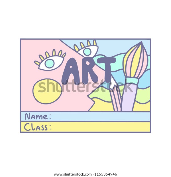 Hand Drawn Colorful Pastel Back School Stock Vector Royalty Free