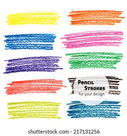 hand drawn colorful pencils strokes for your design. abstract background