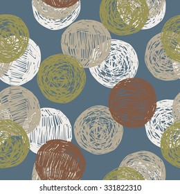 hand drawn colorful polka dot seamless pattern