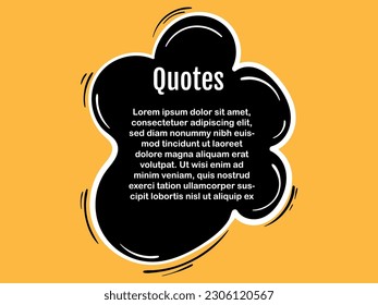 Hand Drawn Colorful Quote Bubble Template with Doodle Element Style