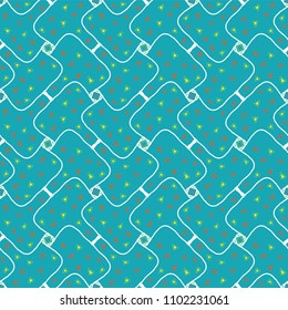 Hand drawn colorful rectangle pavement pattern. Geometric doodle style texture background.