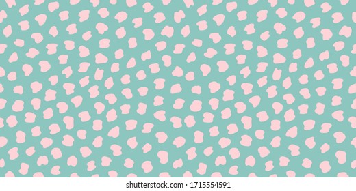 Hand drawn colorful seamless dot pattern. Vector abstract texture with chaotic spots.