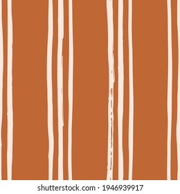 Hand drawn colorful seamless vector pattern with stripes. Trendy brush stroke vector background for prints, wrapping paper and fabric. Contemporary inky illustration